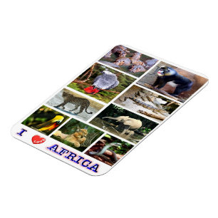 Flexible Gabon - I Love Africa - Magnet