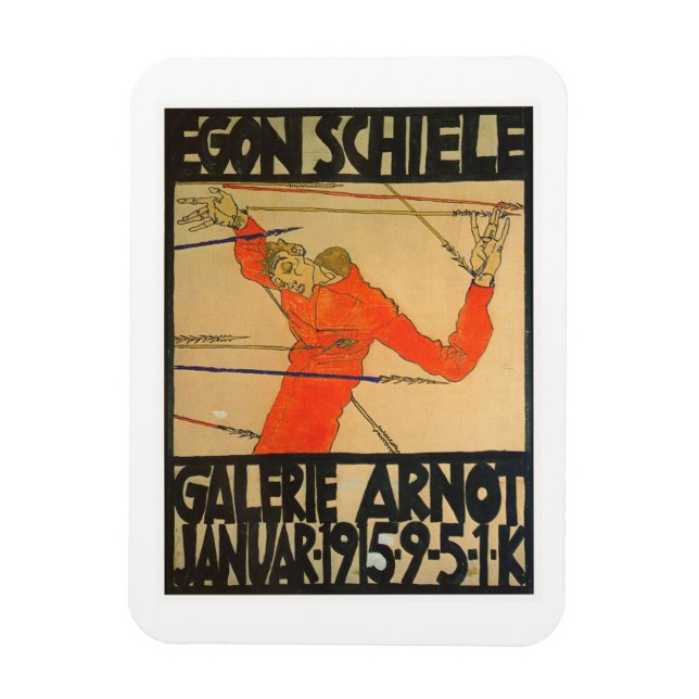 FLEXIBLE "GALERIE ARNOT" POSTER BY EGON SCHIELE ON MAGNET (Vertical)