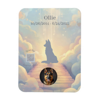 Flexible German Shepherd Rainbow Bridge Magnet