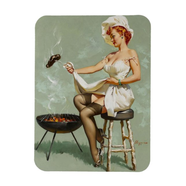 Flexible Gil Elvgren - pin Vintage art fille ♡ Magnet (Vertical)