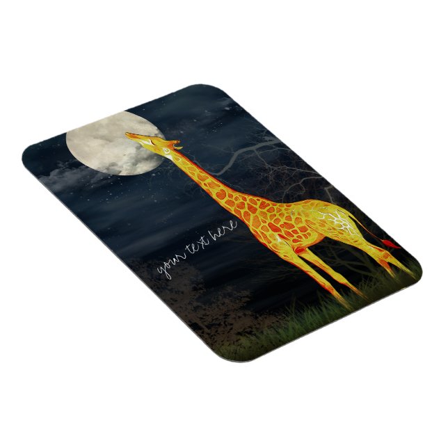 Flexible Giraffe et Lune | Magnet photo personnalisé (Côté Droit)