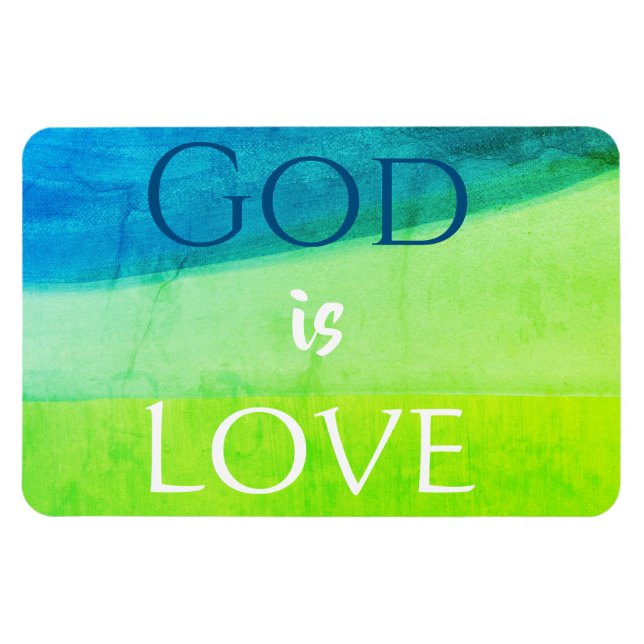 Flexible God is Love Inspirational Magnet (Horizontal)