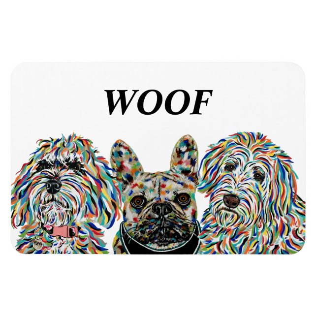 Flexible Goldendoodle, French Bulldog, Bernedoodle Magnet (Horizontal)