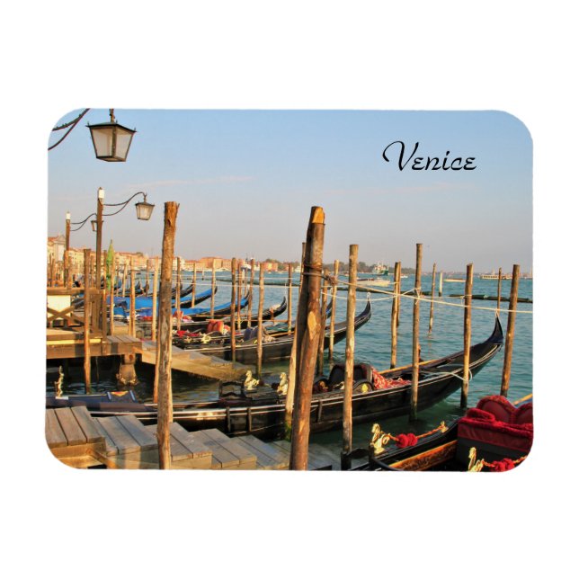 Flexible Gondolas, Venise, Italie, Photographie, Magnet (Horizontal)