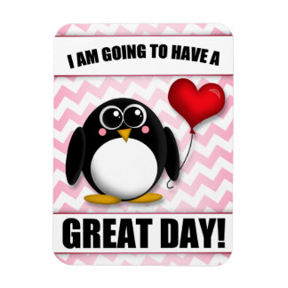 Flexible Grand Jour - Pensée Positive Pink Penguin Magnet