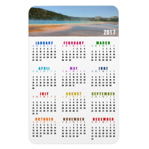 Flexible Grand Printemps Prismatique 2017 Calendrier Magnet