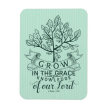 Grandir dans la grâce Bible Verse Photo Magnet