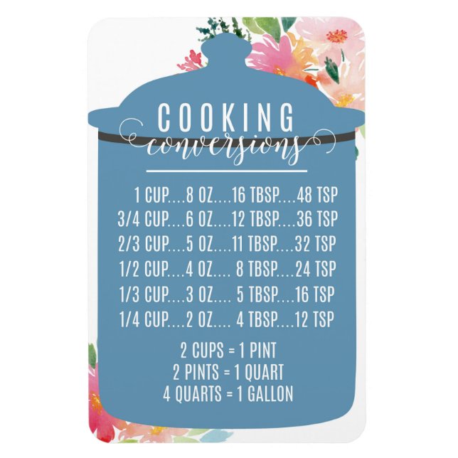 Flexible Graphique de conversion de cuisines | Magnet de po (Vertical)