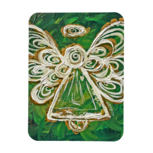 Flexible Green Guardian Angel Personnalisé Magnet Art Pein