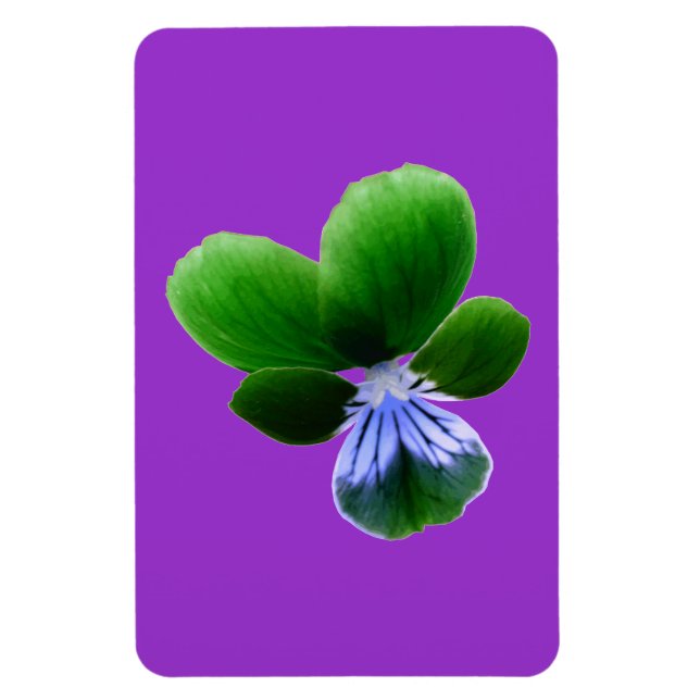 Flexible Green Pansy Premium Magnet (Vertical)