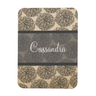 Flexible Gris Vintage Zinnia Premium Magnet