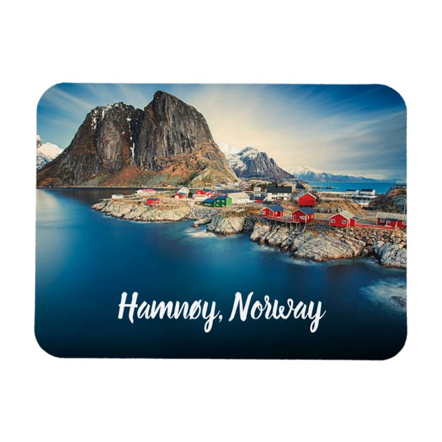 Flexible Hamnøy Norway stylized Magnet (Horizontal)