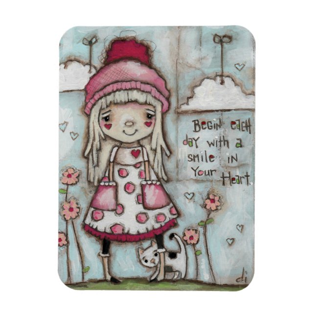 Flexible Happy Heart - Magnet 3x4" (Vertical)