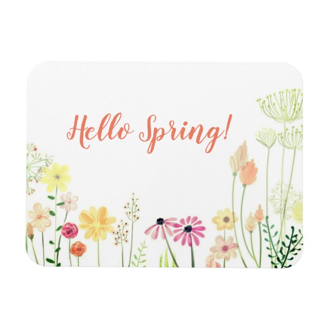 Flexible Hello Spring Magnet (Horizontal)
