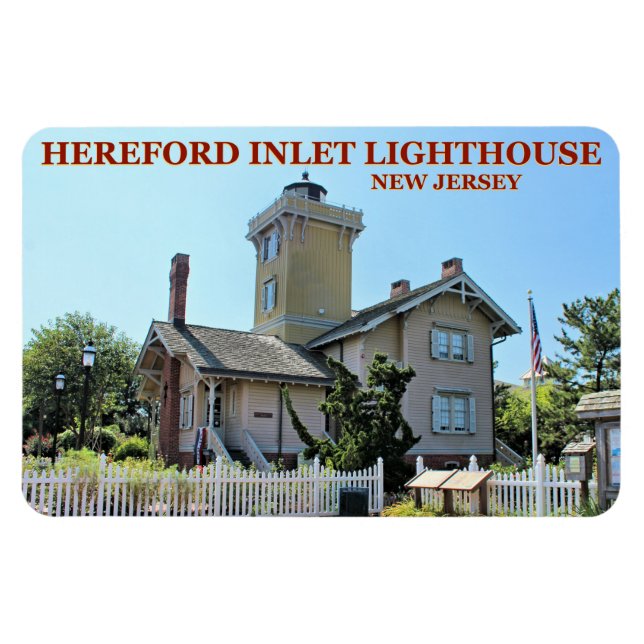 Flexible Hereford Inlet Lighthouse, New Jersey Flexi Magnet (Horizontal)