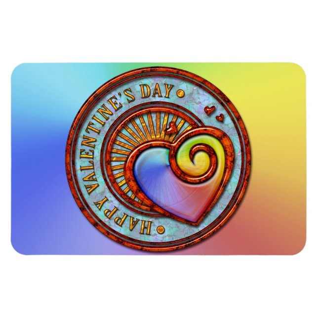 Flexible Heureuse Sainte-Valentin 2A Premium Magnet (Horizontal)
