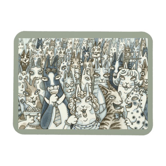 Flexible Hiss N'Fitz CAT PARTY MAGNET *Personnaliser (Horizontal)