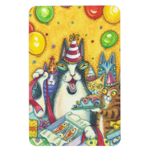 Flexible Hiss N'Fitz Cats GROS MAGNET D'ANNIVERSAIRE *Perso