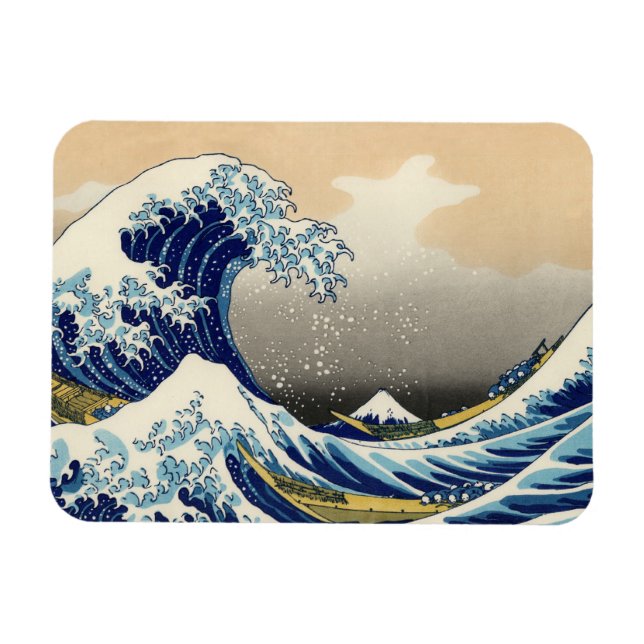 Flexible Hokusai Le Grand Magnet De Vague (Horizontal)