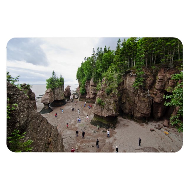 Flexible Hopewell Rocks Low Tide Canada Flex Magnet (Horizontal)