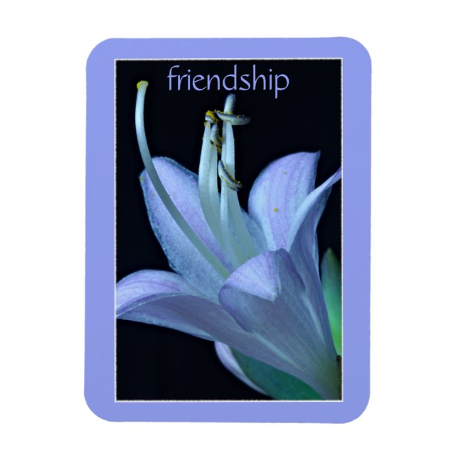 Flexible Hosta Flower Ornate Lavender Amitié Magnet (Vertical)