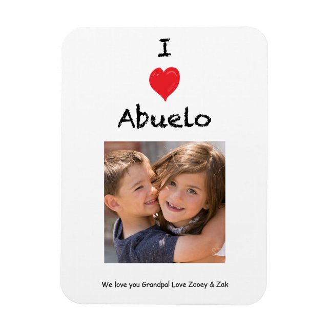 Flexible I Love Abuelo Magnet Keepsaké (Vertical)