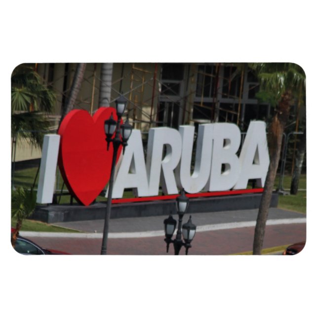 Flexible "I Love Aruba", Photographie, Magnet (Horizontal)