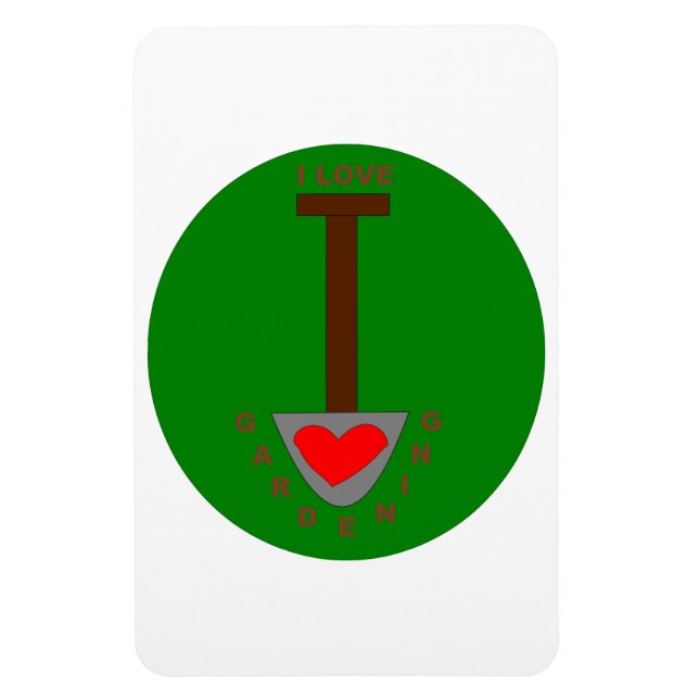 Flexible I Love Gardening Magnet (Vertical)
