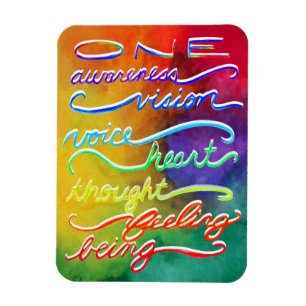 Flexible Inspiration Chakra Rainbow Words Art Magnet