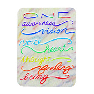 Flexible Inspiration Chakra Rainbow Words Art Magnet