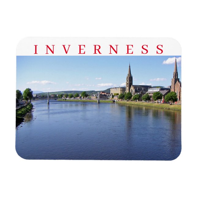 Flexible Inverness panoramic view fridge magnet (Horizontal)