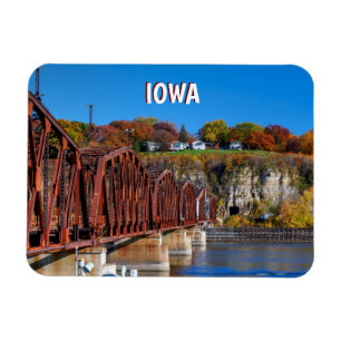 Flexible Iowa Mississippi River Magnet