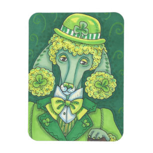 Flexible Irish Poodle ST. PATRICK'S DAY DOG MAGNET *Personn