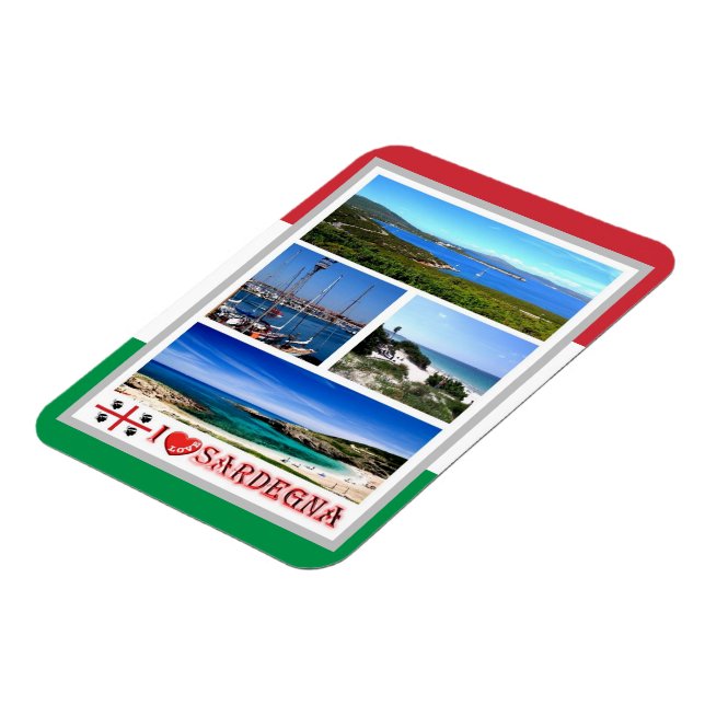 Flexible Italie - Sardaigne - Mosaïque - Magnet (Côté Gauche)
