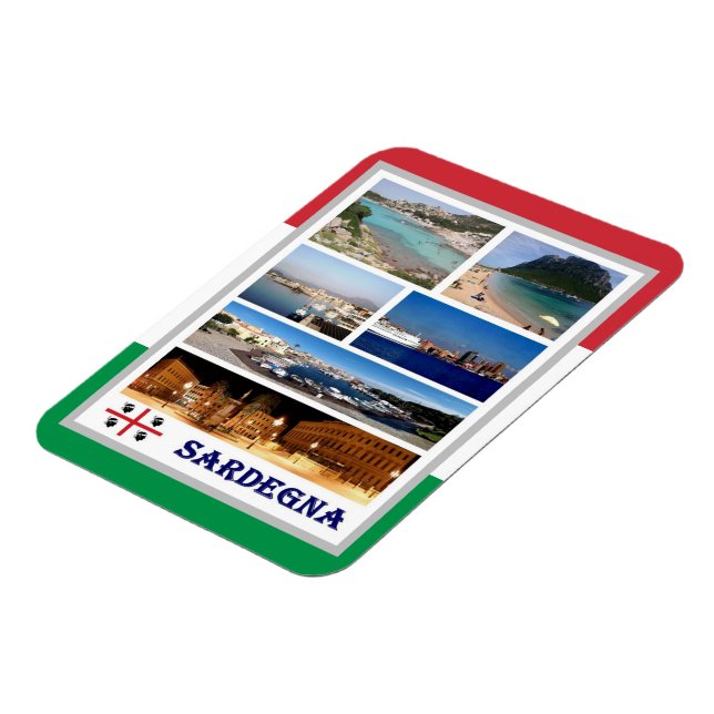 Flexible Italie - Sardaigne - Mosaïque - Magnet (Côté Gauche)