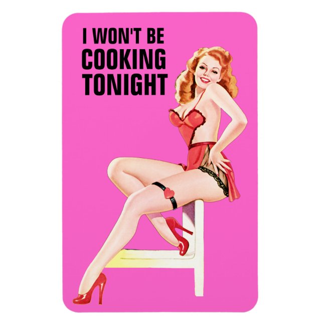Flexible Je ne serai pas Cuisine ce soir Flexi Magnet (Vertical)