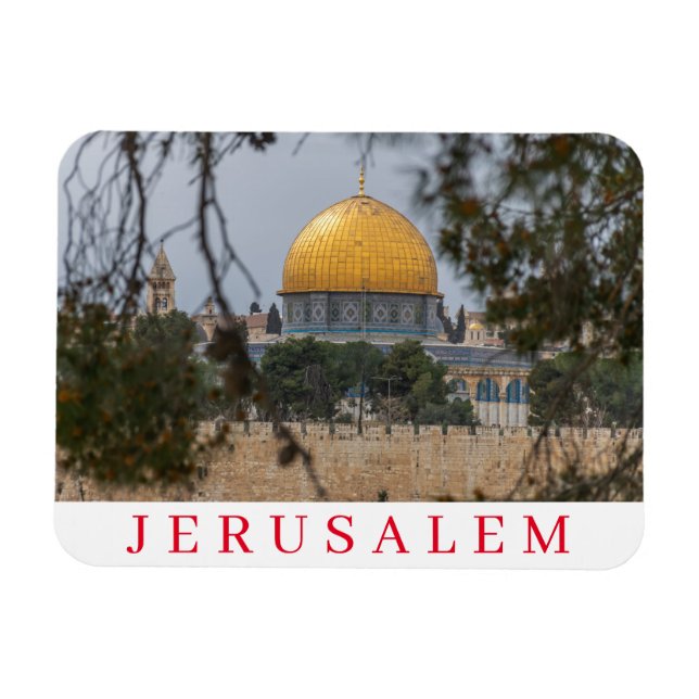 Flexible Jerusalem Dome of the Rock view magnet (Horizontal)
