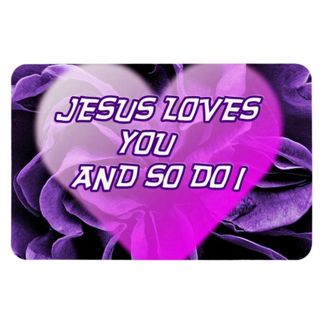 Flexible Jesus Loves You & so do I_Premium Flexi Magnet (Horizontal)