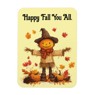 Flexible Joli Épouvantail Joyeux Automne Magnet