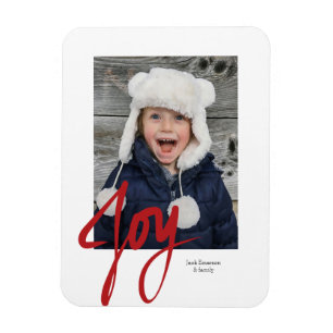 Flexible JOY Christmas Holiday Photo Magnet