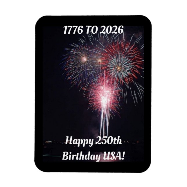 Flexible Joyeux 250e Anniversaire USA Magnet (Vertical)