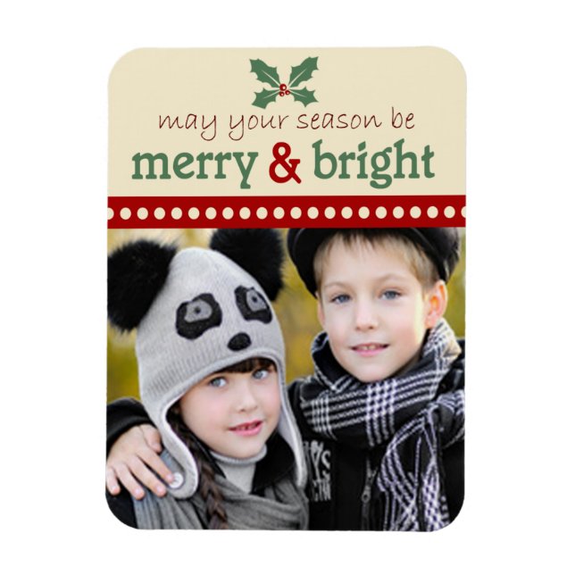 Flexible Joyeux et brillant Vacances Photo Flexi Magnet (Vertical)