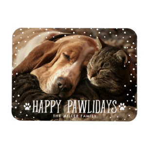 Flexible Joyeux Pawlidays   Magnet photo de vacances