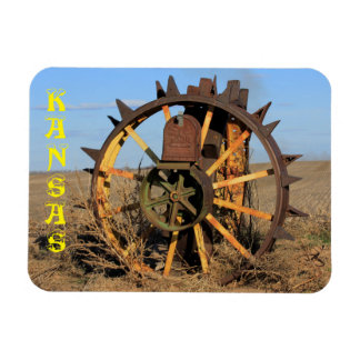 Flexible Kansas Country Mail Box Antique Rim Magnet