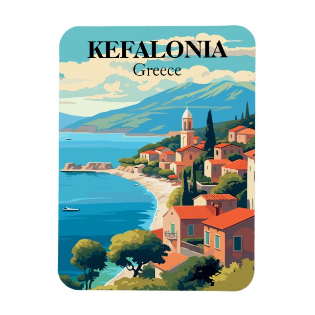Flexible Kefalonia Grèce Voyage Souvenir Magnet (Vertical)
