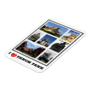 Flexible KH Cambodge - Phnom Penh - I Love Mosaic - Magnet
