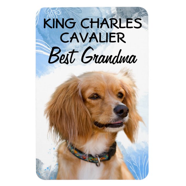 Flexible King Charles Cavalier Meilleur grand-mère Magnet (Vertical)