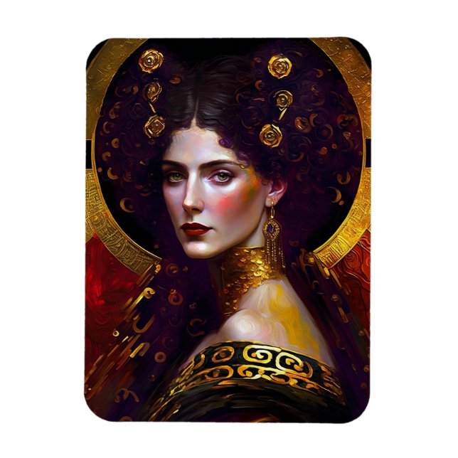 Flexible Klimt Inspiré Queen Goddess Magnet (Vertical)