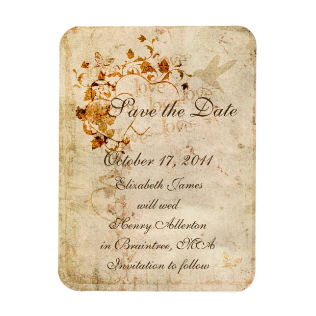 Flexible KRW Corinthians Love is : Save the Date Magnet (Vertical)