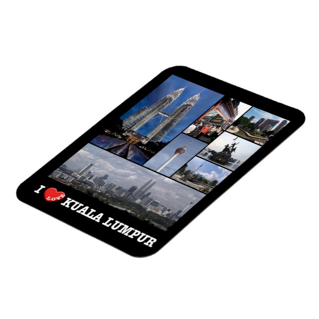Flexible Kuala Lumpur - I Love - Malaysia - Magnet (Côté Gauche)